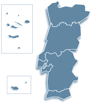 Mapa distrito Setubal de parede