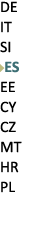 DE IT SI ￼ES EE CY CZ MT HR PL 