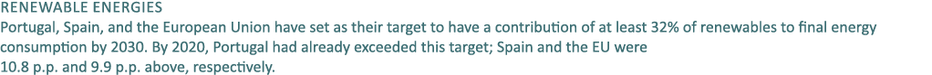 Renewable Energies Portugal, Spain, and the European Union have set as their target to have a contribution of at leas...