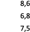 8,6 6,8 7,5