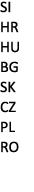 SI HR HU BG SK CZ PL RO 