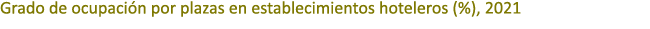 Grado de ocupaci n por plazas en establecimientos hoteleros (%), 2021