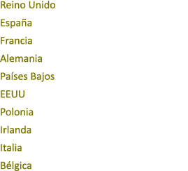 Reino Unido Espa a Francia Alemania Pa ses Bajos EEUU Polonia Irlanda Italia B lgica 