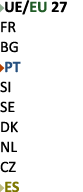 ￼UE/EU 27 FR BG ￼PT SI SE DK NL CZ ￼ES 