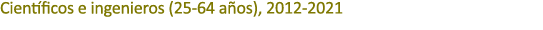Cient ficos e ingenieros (25 64 a os), 2012 2021