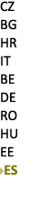 CZ BG HR IT BE DE RO HU EE ￼ES 