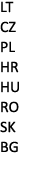 LT CZ PL HR HU RO SK BG 