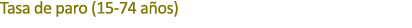 Tasa de paro (15 74 a os) 