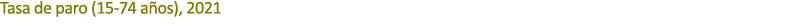 Tasa de paro (15 74 a os), 2021 