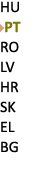 HU ￼PT RO LV HR SK EL BG 