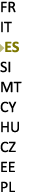 FR IT ￼ES SI MT CY HU CZ EE PL 