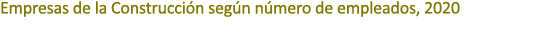 Empresas de la Construcci n seg n n mero de empleados, 2020