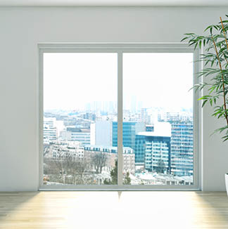 Modern interior apartment with air conditioning 3D rendering illustration