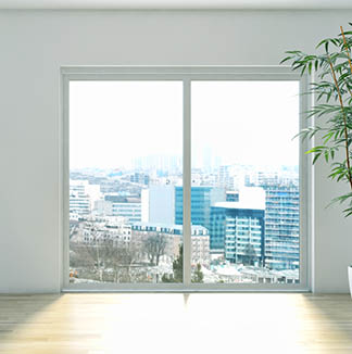 Modern interior apartment with air conditioning 3D rendering illustration