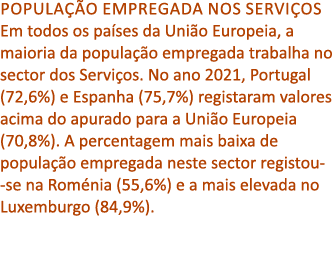 Popula o empregada nos Servi os Em todos os pa ses da Uni o Europeia, a maioria da popula  o empregada trabalha no s...