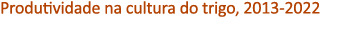Produtividade na cultura do trigo, 2013 2022