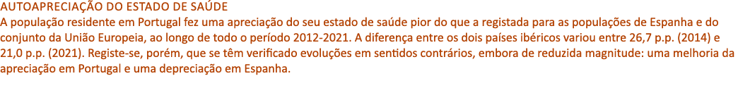 Autoaprecia o do estado de sa de A popula  o residente em Portugal fez uma aprecia  o do seu estado de sa de pior do...