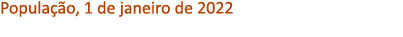 Popula o, 1 de janeiro de 2022 