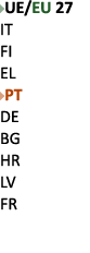 ￼UE/EU 27 IT FI EL ￼PT DE BG HR LV FR 