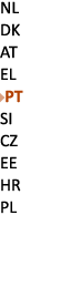 NL DK AT EL ￼PT SI CZ EE HR PL 