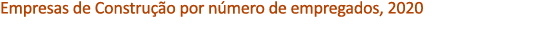 Empresas de Constru o por n mero de empregados, 2020