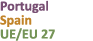 Portugal Spain UE/EU 27