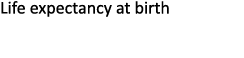 Life expectancy at birth