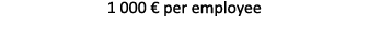 1 000 € per employee