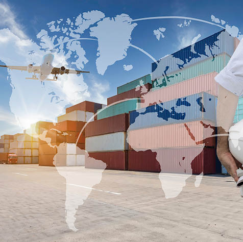 map global partner connection of container cargo freight ship Logistic Import Export concept.