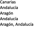 Canarias Andaluc a Arag n Andaluc a Arag n, Andaluc a