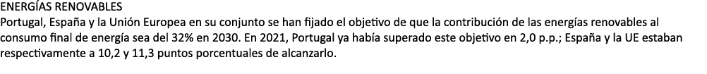 ENERG AS RENOVABLES Portugal, Espa a y la Uni n Europea en su conjunto se han fijado el objetivo de que la contribuci...