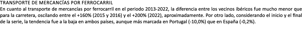 TRANSPORTE DE MERCANC AS POR FERROCARRIL En cuanto al transporte de mercanc as por ferrocarril en el periodo 2013 202...