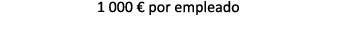 1 000 € por empleado