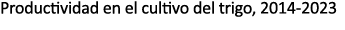 Productividad en el cultivo del trigo, 2014 2023