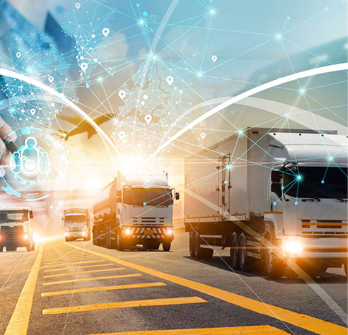 Transport and logistic, Manager checking and control logistic network distribution of customer