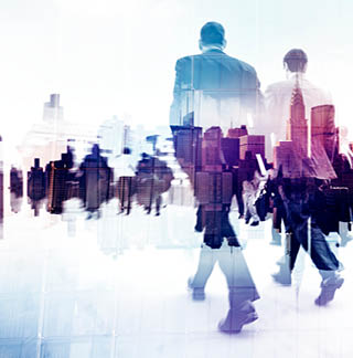 Blurred scene of crowded people are walking in rush