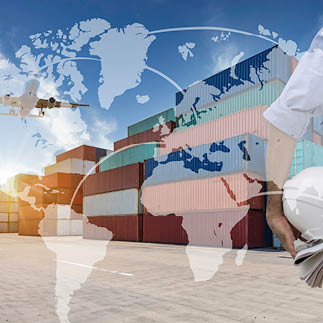 map global partner connection of container cargo freight ship Logistic Import Export concept.