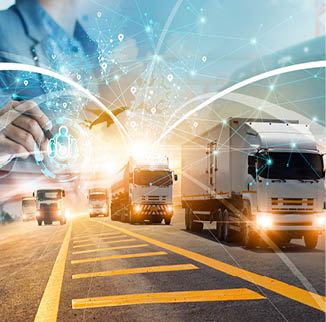 Transport and logistic, Manager checking and control logistic network distribution of customer