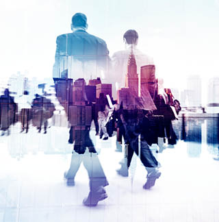 Blurred scene of crowded people are walking in rush