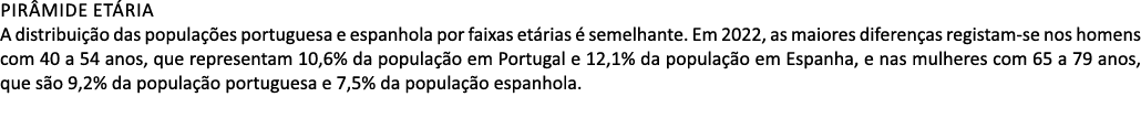 Pir mide et ria A distribui o das popula  es portuguesa e espanhola por faixas et rias   semelhante. Em 2022, as mai...
