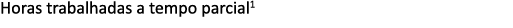 Horas trabalhadas a tempo parcial1