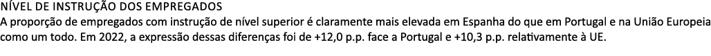 N vel de instru o dos empregados A propor  o de empregados com instru  o de n vel superior   claramente mais elevada...