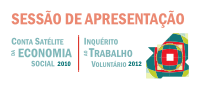 Conta Satélite da Economia Social (2010) e Inquérito ao Trabalho Voluntário(2012)